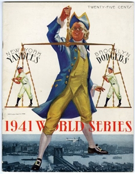 1941 Yankees vs Dodgers World Series Program